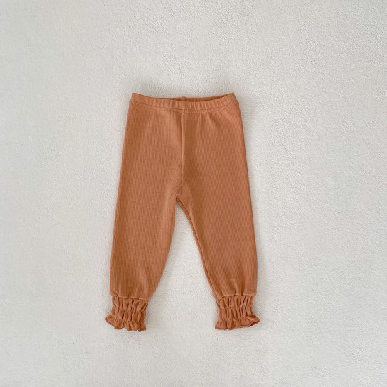 3-24M Baby Girls Pure Color Wooden Ears Bottoming Pants  Baby Boutique Clothing  