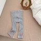 6-24M Baby Girl Cute Flowers Embroidered Ribbed Bottoming Pants Bulk Baby Clothes   