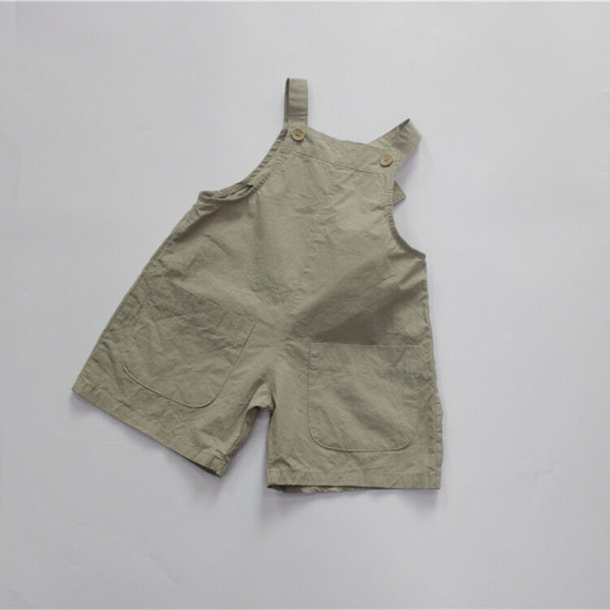 9M-7Y Suspender Solid Color Jumpsuit Shorts  Kids Boutique Clothing  