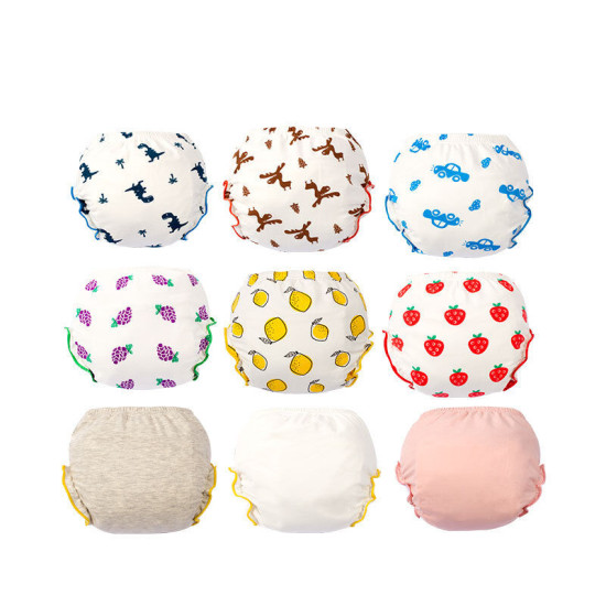 6M-3Years  Cute Prints Baby Washable Diaper Breathable Cozy Shorts  
