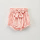 3M-4Y Flower Bow All-Match Seersucker Plaid Shorts Bud Pants  Baby Clothes  