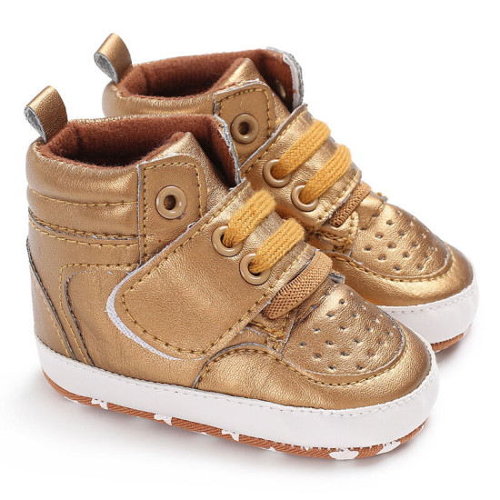 3-18 Months Baby Boys Months Baby Boys Solid Color High Top Sneakers Sneaker Velcro Shoes Kid  Accessories  