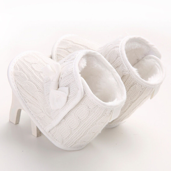3-18M Baby Girls Bow Knit Thick Warm Snow Boots  Accessories Vendors  