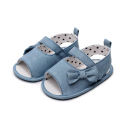 3-18M Baby Girls Bow Canvas Sandals  Baby Shoes  