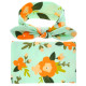 Baby Wrap Floral Print Rabbit Ears Headband Blanket Swaddle  Accessories  