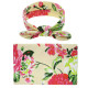 Baby Wrap Floral Print Rabbit Ears Headband Blanket Swaddle  Accessories  