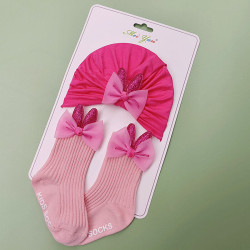 Newborn Rabbit Ears Baby Turban Hat Socks Set Of Two  Accessories Vendors  