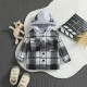 9M-4Y Toddler Boys Long Sleeve Plaid Hooded Casual Jackets  Boys Clothing  