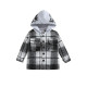 9M-4Y Toddler Boys Long Sleeve Plaid Hooded Casual Jackets  Boys Clothing  