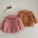 3-24M Baby Girls Ruffled Lapel Bow Winter Coats  Baby Clothing  