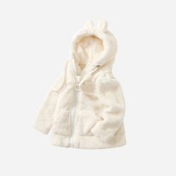 3M-3Y Baby Letter Print Hooded Zipper Jacket  Baby Clothing  