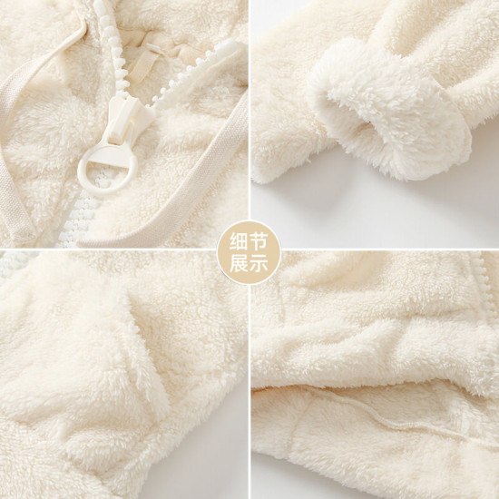 3M-3Y Baby Letter Print Hooded Zipper Jacket  Baby Clothing  