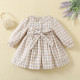 9M-5Y Toddler Girls Plaid Smocked Ruffle Collar Dresses  Girls Clothes  