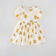 18M-7Y Toddler Girls Floral Print Shorts Sleeve Dresses  Girls Clothes  