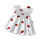 18M-7Y Toddler Girls Lace Patchwork Strawberry Embroidered Dresses  Girls Clothes  