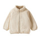 18M-6Y Toddler Girls Solid Color Flannel Zipper Jackets  Girls Fashion Clothes  