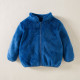 18M-6Y Toddler Girls Solid Color Flannel Zipper Jackets  Girls Fashion Clothes  