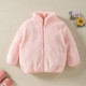 18M-6Y Toddler Girls Solid Color Flannel Zipper Jackets  Girls Fashion Clothes  