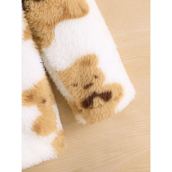 3-7Y Unisex Bear Lapel Plush Jackets & Coats  Toddler Boutique Clothing  