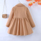 4-9Y Kids Girls Double-Breasted Wool Lapel Jackets  Kids Clothes  