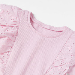 18M-7Y Toddler Girls Crew Neck Ruffled T-Shirts  Girls Clothing  