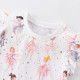 18M-7Y Toddler Girls Crew Neck Print Flutter Sleeve T-Shirts  Girls Clothing  