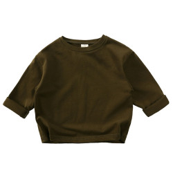 9M-6Y Toddler Solid Color Long Sleeve Tops  Toddler Boutique Clothing  