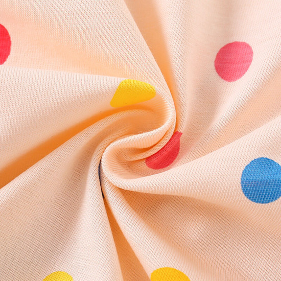 18M-7Y Toddler Crew Neck Ice Cream Dots Print T-Shirts  Girls Clothes  