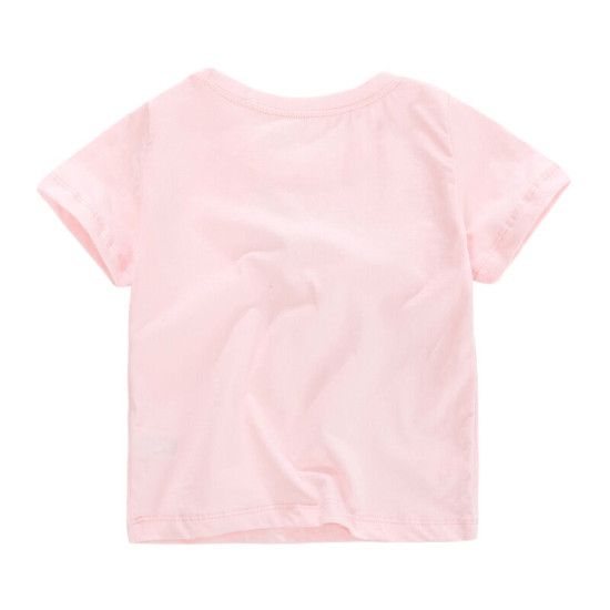 18M-7Y Toddler Girls Pink Short Sleeve Unicorn Dresses  Girls Clothes  