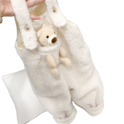 9M-6Y Unisex Pocket Bear Plush Overalls  Toddler Boutique Clothing  