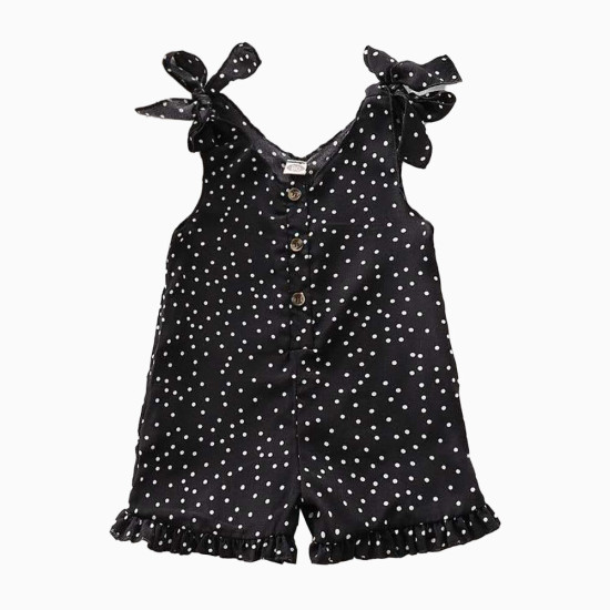 9M-5Y Toddler Girls Polka-Dot Print Camisole Rompers  Girls Clothes  