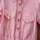 18M-6Y Toddler Girls Pink Lapel Shorts Sleeve Rompers  Girls Clothes  