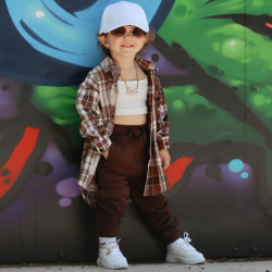 18M-6Y Toddler Girls Casual Long Sleeve Plaid Shirt Jacket  Girls Fashion Clothes  