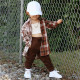 18M-6Y Toddler Girls Casual Long Sleeve Plaid Shirt Jacket  Girls Fashion Clothes  