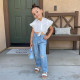 18M-7Y Toddler Girl White Sleeveless Ruffled Crop Top  Girls Fashion Clothes  