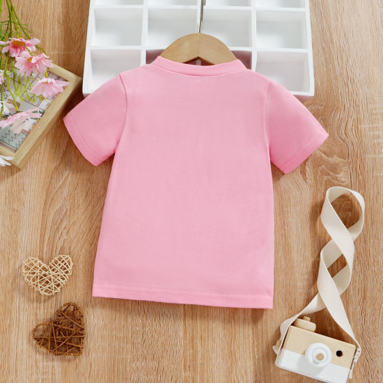 18M-5Y Toddler Girl MAMA'S Girl & DADDY'S Girl Letter Heart Print T-Shirt Girl  Boutique Clothing  