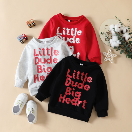 9M-4Y Toddler Valentine'S Day Letter T-Shirt Sweatshirt  Toddler Boutique Clothing  