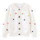 18M-7Y Toddler Girls Knitted Round Neck Hand Crochet Colorful Ball Sweater Cardigan  Girls Clothes  