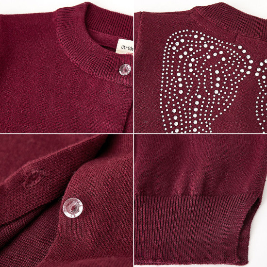 18M-9Y Kids Girls Wings Knitted Cardigan Sweater  Kids Clothes  