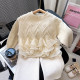 18M-7Y Toddler Girls Knitted Sweater Patchwork Mesh  Girls Fashion Clothes  