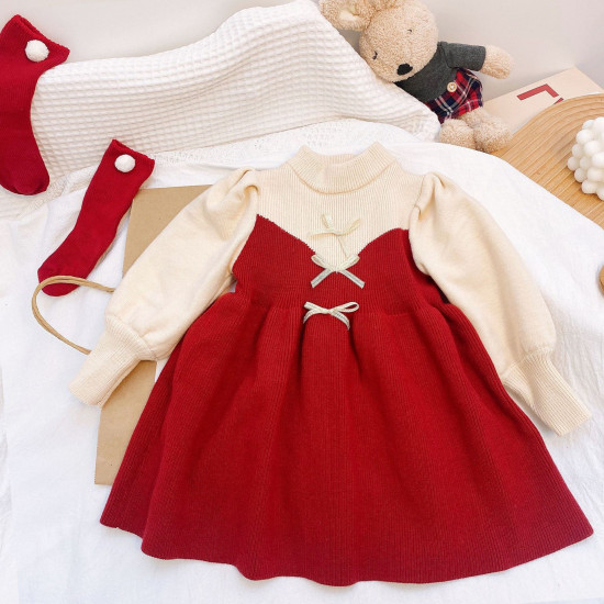 9M-6Y Toddler Girls Knitted Sweater Dress  Girls Clothes  