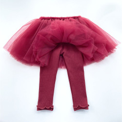 9M-4Y Toddler Girls Solid Mesh Skirt Legging  Girls Clothes  
