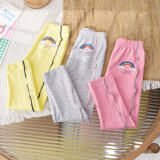 18M-7Y Toddler Girls Rainbow Casual Pants  Girls Fashion Clothes  