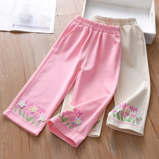 18M-7Y Toddler Girls Floral Trousers  Girls Fashion Clothes  