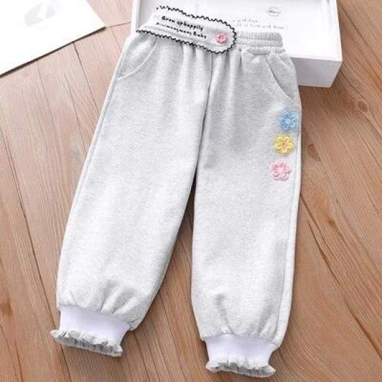 18M-7Y Toddler Girls floral casual trousers wholesale girls fashion clothes  