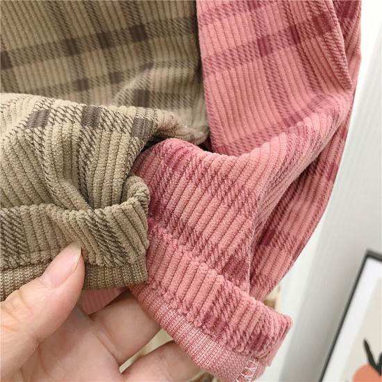 18M-7Y Toddler Girls Plaid Corduroy Pants  Girls Clothes  