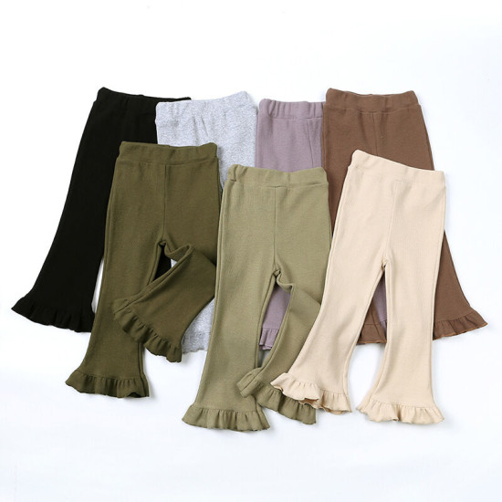 18M-7Y Toddler Girls Plain Vintage Flared Pants  Girls Clothing Suppliers  