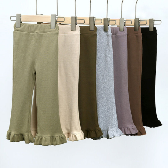 18M-7Y Toddler Girls Plain Vintage Flared Pants  Girls Clothing Suppliers  