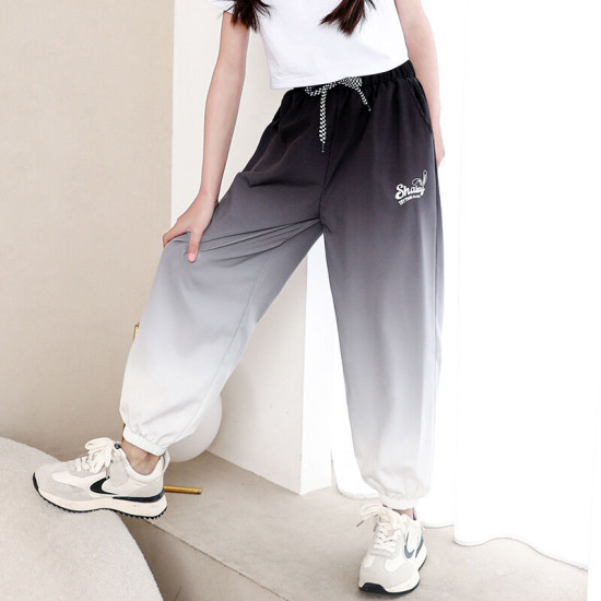 3-15Y Kids Girls And Boys Gradient Color Track Pants  Clothing Kidswear  