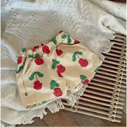 9M-4Y Caroon Flower Animal Print Shorts  Kids Boutique Clothing  